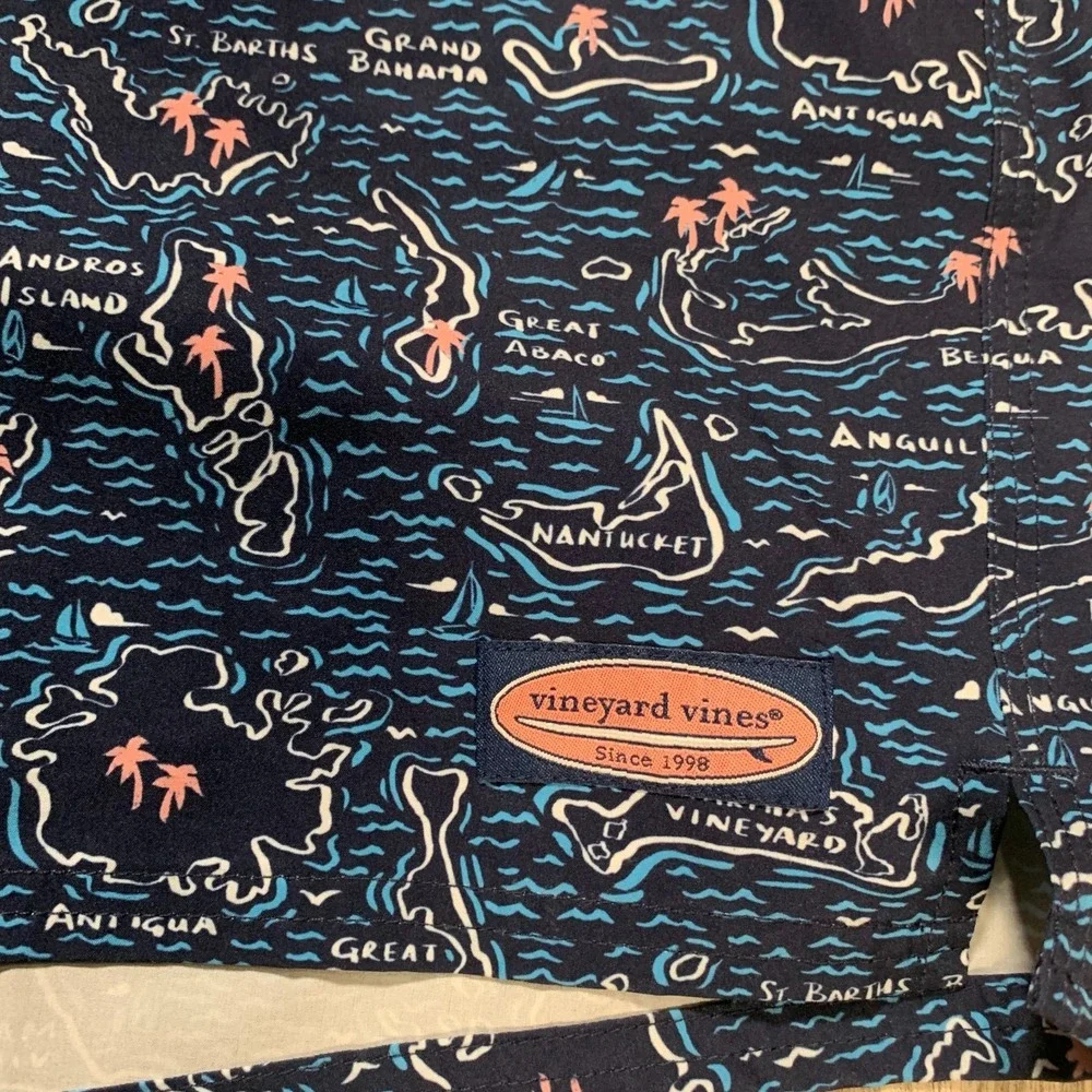 Vineyard Vines Board Shorts Mens‎ Extra Large Blue Caribbean IslandBeach
